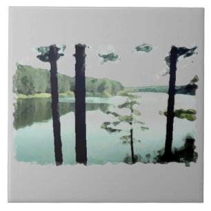 Lakeview Lake Fotografie Abstrakt Fliese