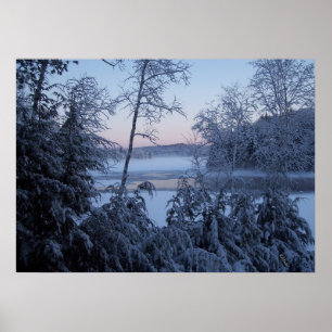 Lakeview Winter Frozen Photography Poster