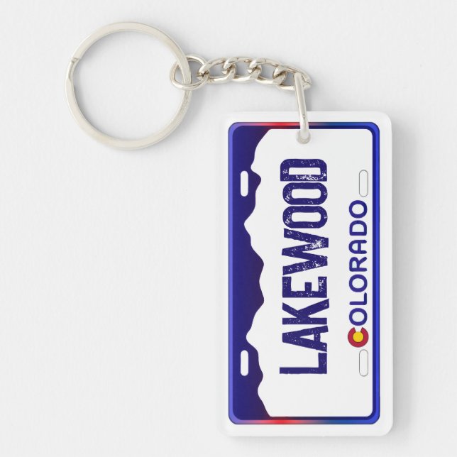 Lakewood Colorado plaque bleue porte - clé (Devant)