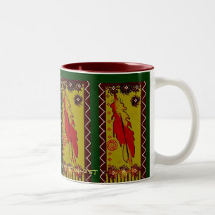 Lakhotah symbolische primitive Feder Art Drink Tas Zweifarbige Tasse