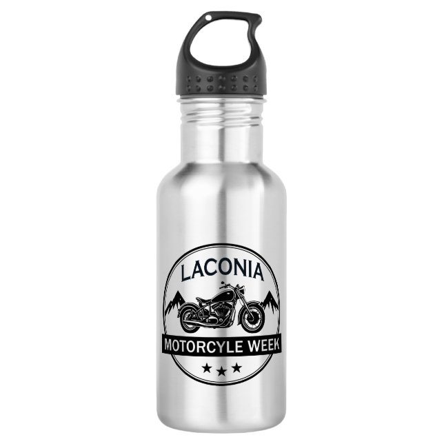 Lakonia Motorrad Week Edelstahlflasche (Vorderseite)