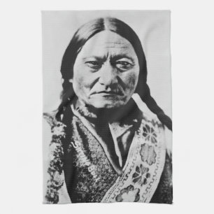 Lakota Chefübergabe: Sich auf Bull Fort Buford set Geschirrtuch