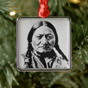 Lakota Chefübergabe: Sich auf Bull Fort Buford set Ornament Aus Metall