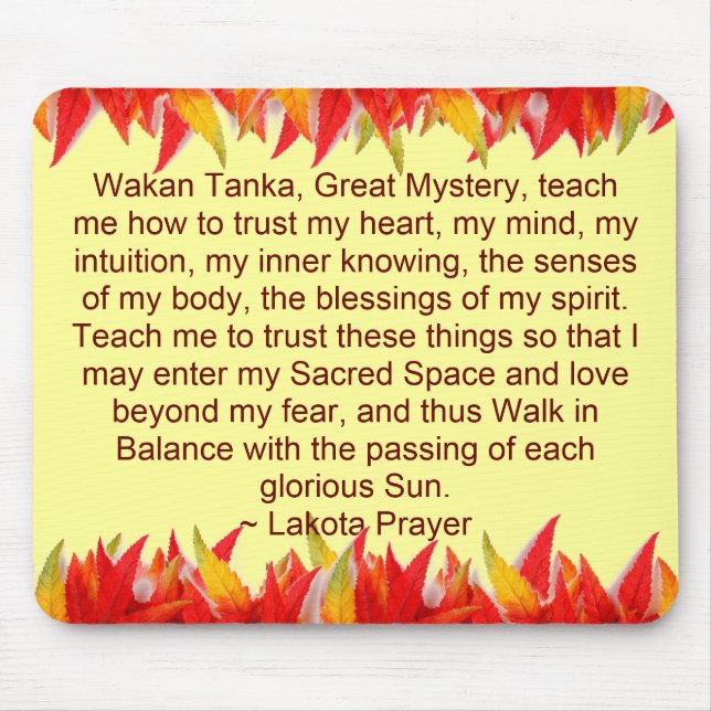 lakota Gebet mousepad (Vorne)