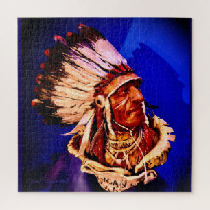 "Lakota-Häuptling" Original-Kunstpuzzle