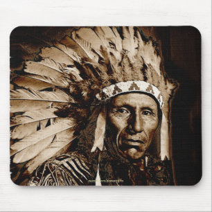 Lakota Historic Native American Chief Eagle Dog Mousepad