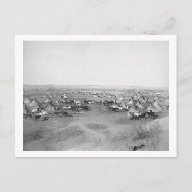 Lakota "Indian Camp" Fotografie Postkarte (Vorderseite)