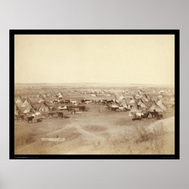 Lakota Indian Camp Pine Ridge SD 1891 Poster (Vorne)