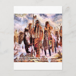 Lakota indianisches Natur-Sprichwort Postkarte