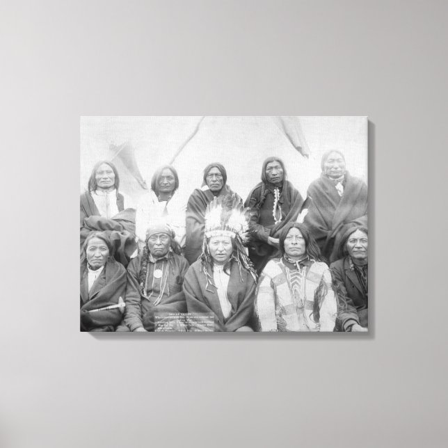 Lakota indische Häuptlinge, die General Miles zu E Leinwanddruck (Vorderseite)
