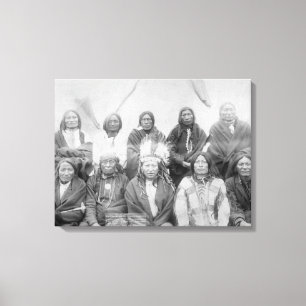Lakota indische Häuptlinge, die General Miles zu E Leinwanddruck