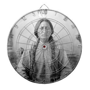 Lakota Leader sitzt Bull Native Amerikanische Urei Dartscheibe