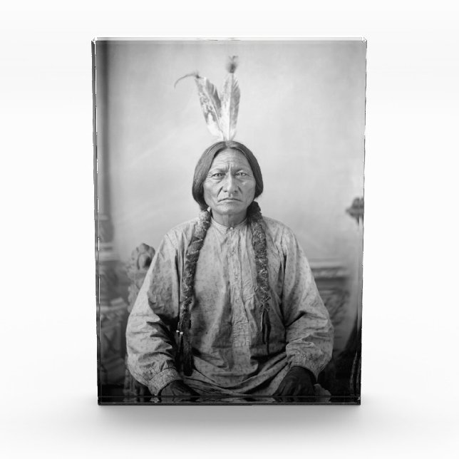 Lakota Leader sitzt Bull Native Amerikanische Urei Fotoblock (Vorderseite)