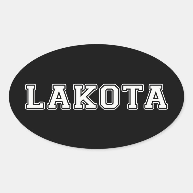 Lakota Ovaler Aufkleber (Vorderseite)
