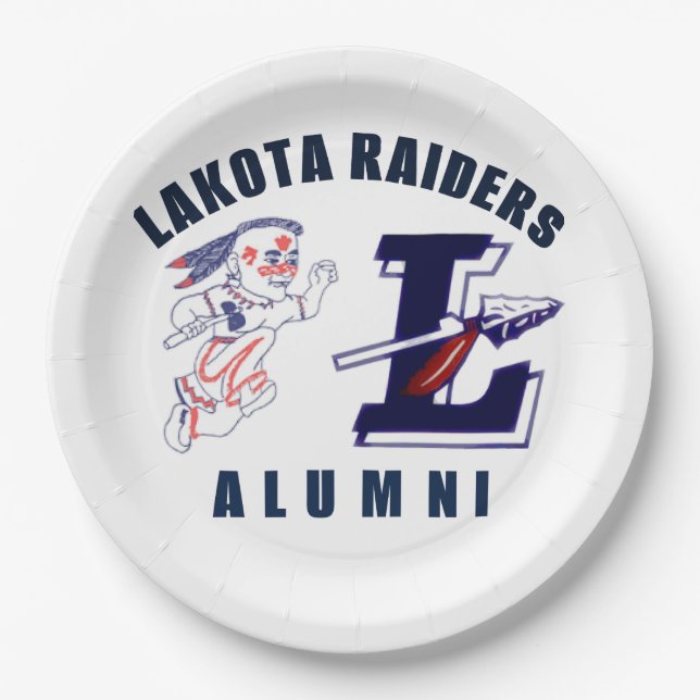 Lakota Raiders Alumni Pappteller (Vorderseite)