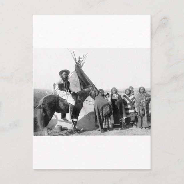 Lakota Sioux: 1891 Postkarte (Vorderseite)