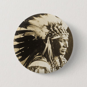 Lakota Sioux weißer hauptsächlichschwan Button