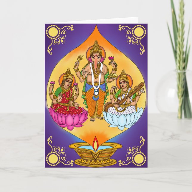 Lakshmi Ganesh  Karte (Vorderseite)