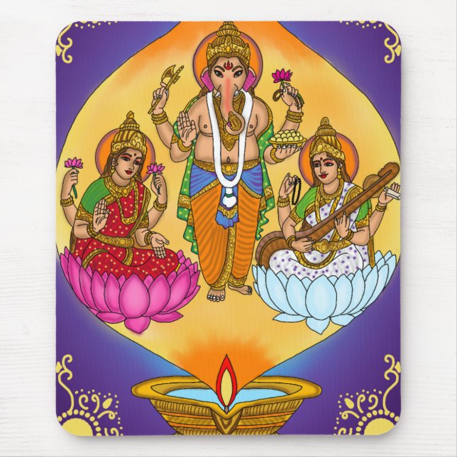 Lakshmi Ganesh Mouse Pad Mousepad (Vorne)