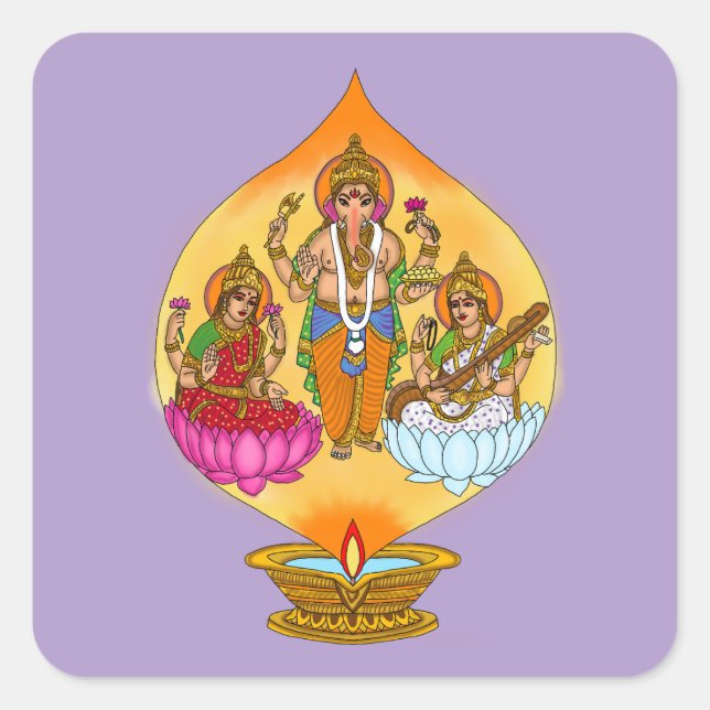 Lakshmi Ganesh Sticker (Vorderseite)