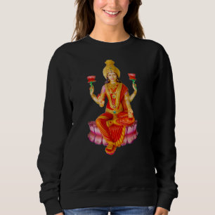 Lakshmi Göttin des Wohlstands Hindumeditation Sweatshirt