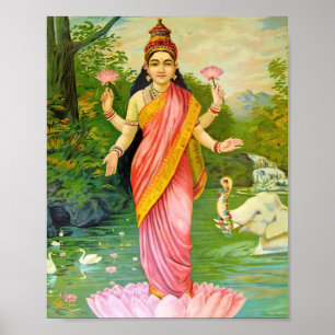 Lakshmi Hindu-Göttin Poster