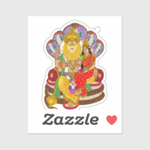Lakshmi Narasimha-Aufkleber Aufkleber