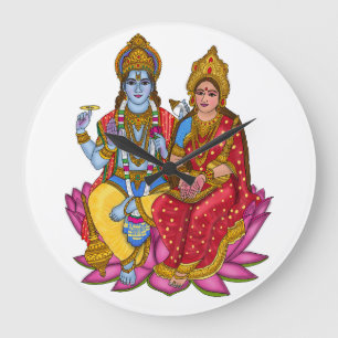Lakshmi Narayan Clock Große Wanduhr
