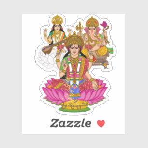 Lakshmi Saraswati Ganesha Aufkleber