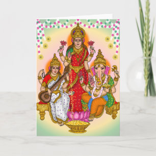 Lakshmi Saraswati Ganesha Karte