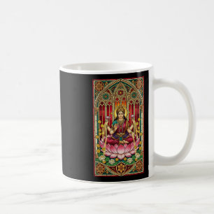 Lakshmi Wohlstandsgöttin Buntglas Hinduismus Mytho Kaffeetasse