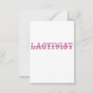 Laktivist I support BreastFeeding Awareness Week Mitteilungskarte