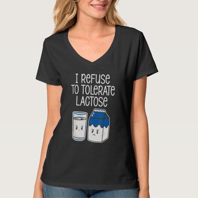 Laktose Funny Avoid Dairy Pro T-Shirt (Vorderseite)
