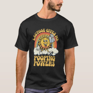 Laktose-Kack-Kräfte, Lustige Retro-Laktoseunverträ T-Shirt