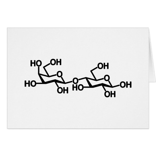 Laktose Milk Structure Greeting Card (Vorderseite (Horizontal))