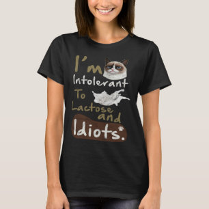 Laktoseintolerant und Idioten Kitten Wütende Katze T-Shirt
