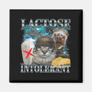 Laktoseintolerante alberne Katzen-Meme Lustiger Sp Magnet