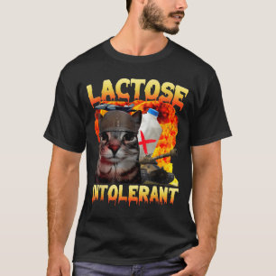 Laktoseintolerante alberne Katzen-Meme Lustiger Sp T-Shirt
