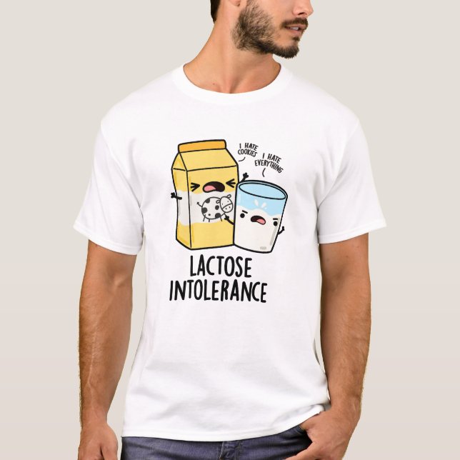 Laktoseintoleranz Funny Milk Pun T-Shirt (Vorderseite)