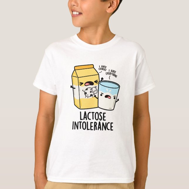 Laktoseintoleranz Funny Milk Pun T-Shirt (Vorderseite)