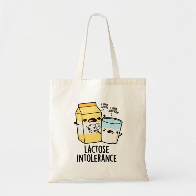 Laktoseintoleranz Funny Milk Pun Tragetasche (Vorne)