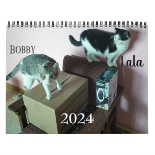 Lala & Bobby Calendrier Personnalisé Chat 2024