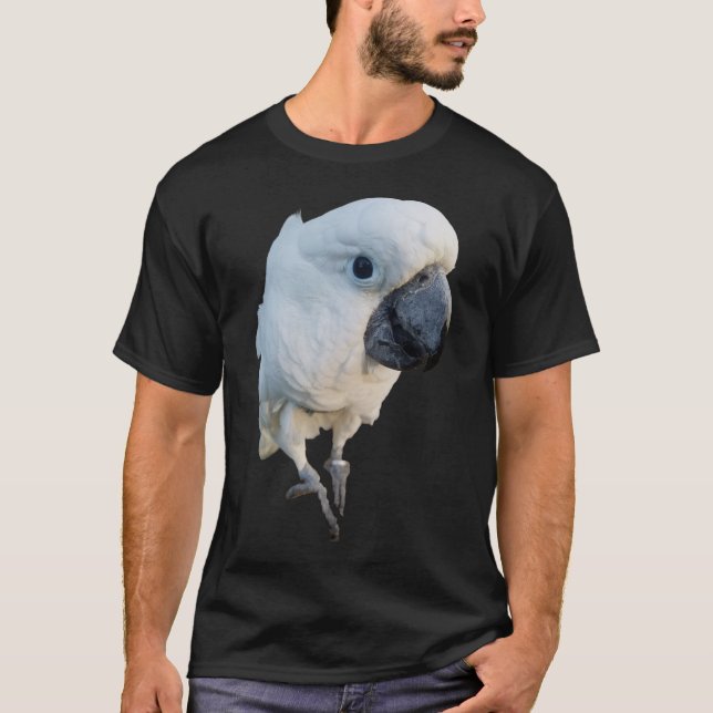 Lala das Cockatoo-große Lächeln-Schwarz-T-Shirt T-Shirt (Vorderseite)