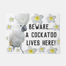Lala, das der Cockatoo von der Cockatoo-Fußmatte