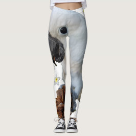 Lala Das Kakadu mit Kiefernkone und Plumeria Leggings