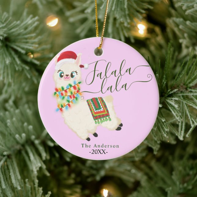 Lala llama singt, keramik ornament (Baum)