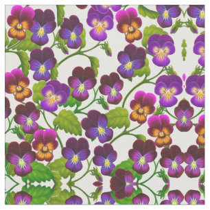 L'alto de pensée de jardin fleurit le tissu
