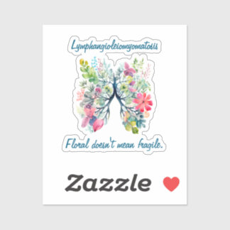 LAM Floral bedeutet nicht Fragile Aufkleber