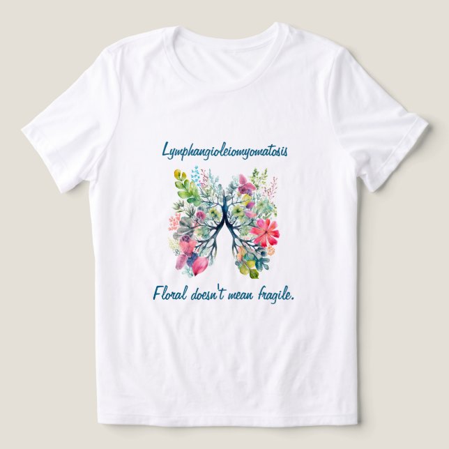 LAM Floral Doesn't Mean Fragile Women's Tri-Blend Shirt (Design Vorderseite)