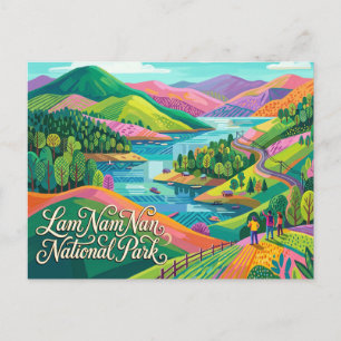 Lam Nam Nan Nationalpark Thailand Postkarte